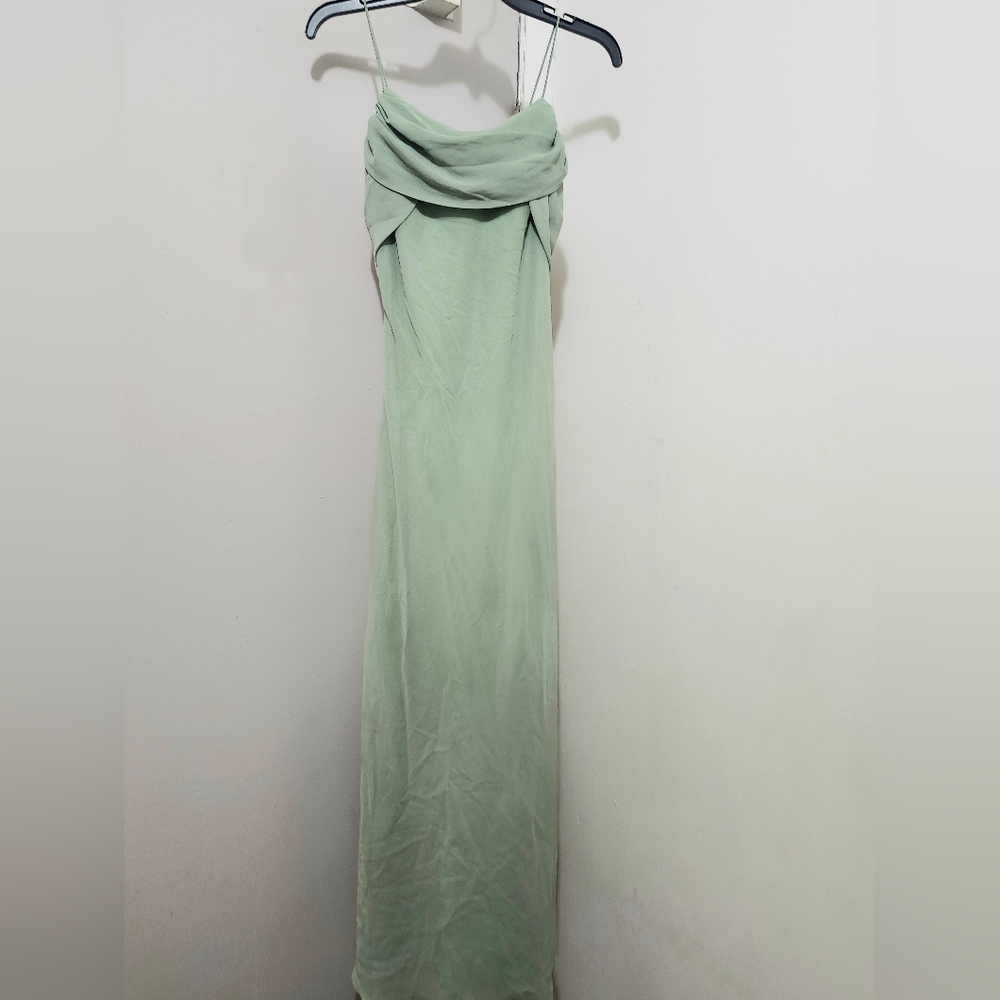 Milano Spaghetti Strap Light Green Dress
